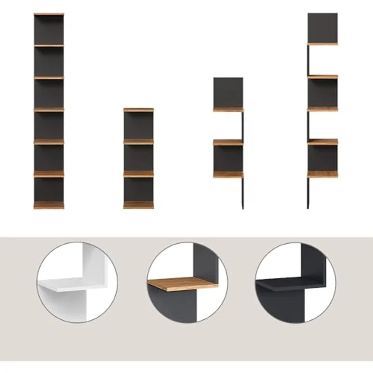 Wandregal Paolo Weiß 30 x 95 cm Vicco – Bild 9