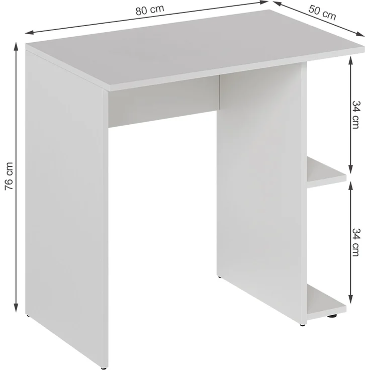 Schreibtisch Simple Weiß 80 x 50 cm Vicco – Bild 2