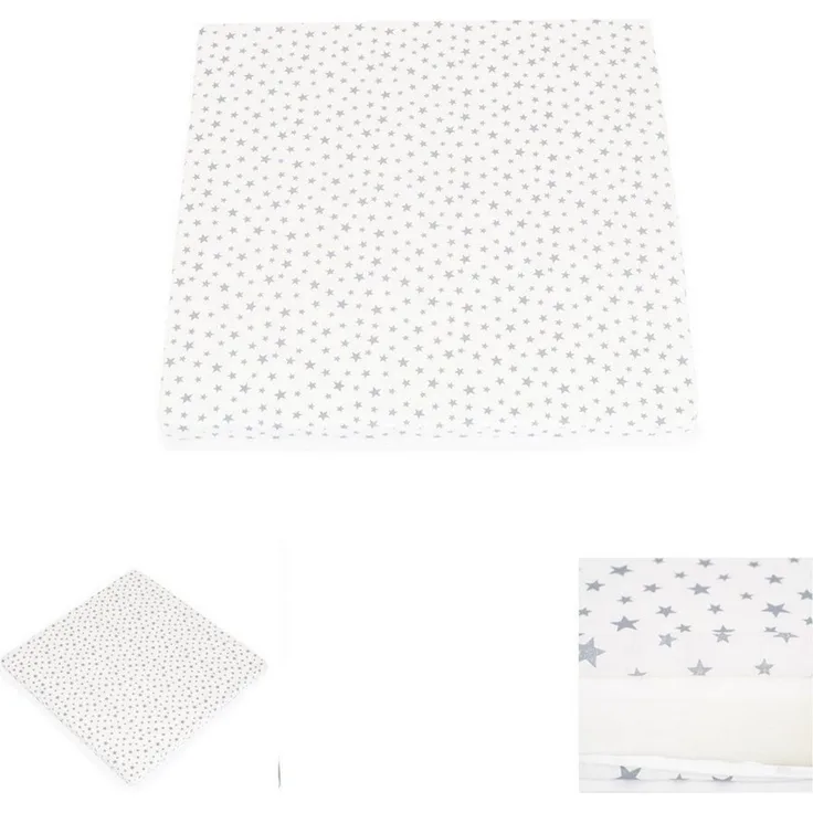 Moni Laufgittermatratze Comfort 88 x 88 x 5 cm, Babybettmatratze, Bezug waschbar weiß