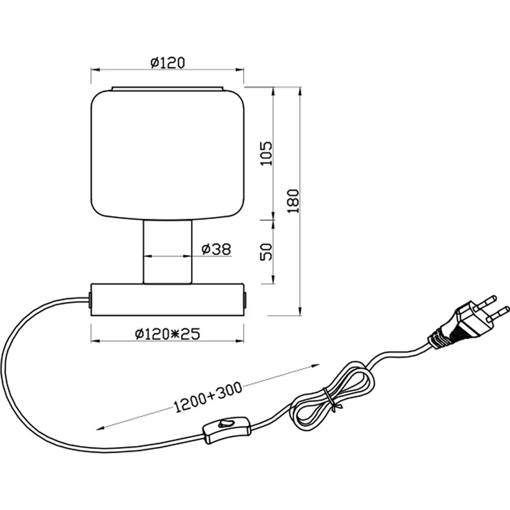 Kleine Tischleuchte MATARO mit Glasschirm Chrom bedampft, Höhe 18cm – Bild 7