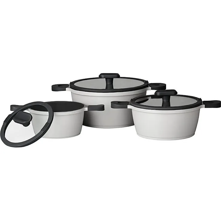 Mulex Topf-Set HAPPINESS GREYLINE Topfset 6tlg, Aluguss