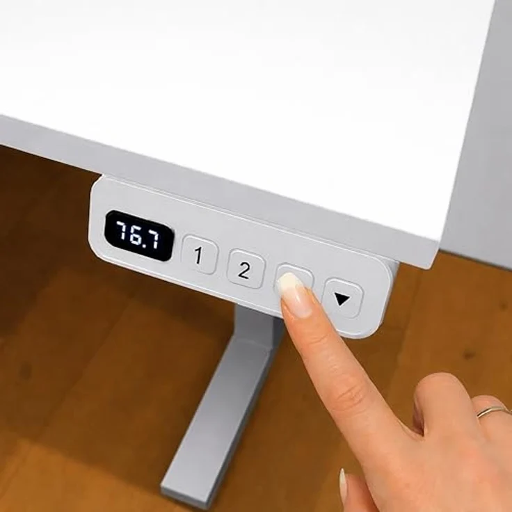 Schildmeyer Schreibtisch Metz mit elektrischer Höhenverstellung 702085, weiß matt, 138 x 60 x 72,7-117,2 cm – Bild 5