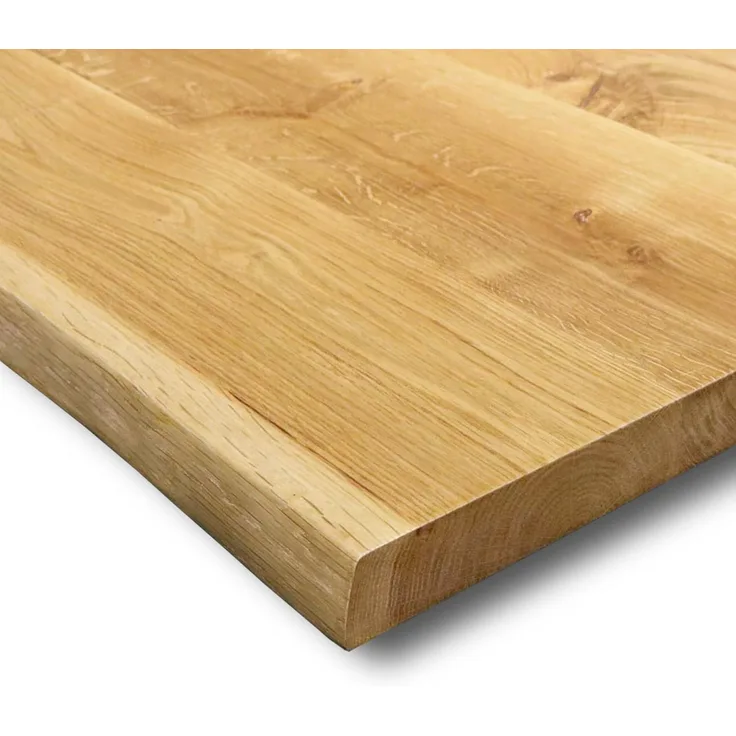 Tischplatte mit Baumkante - Eiche, massiv - 140 x 80cm
