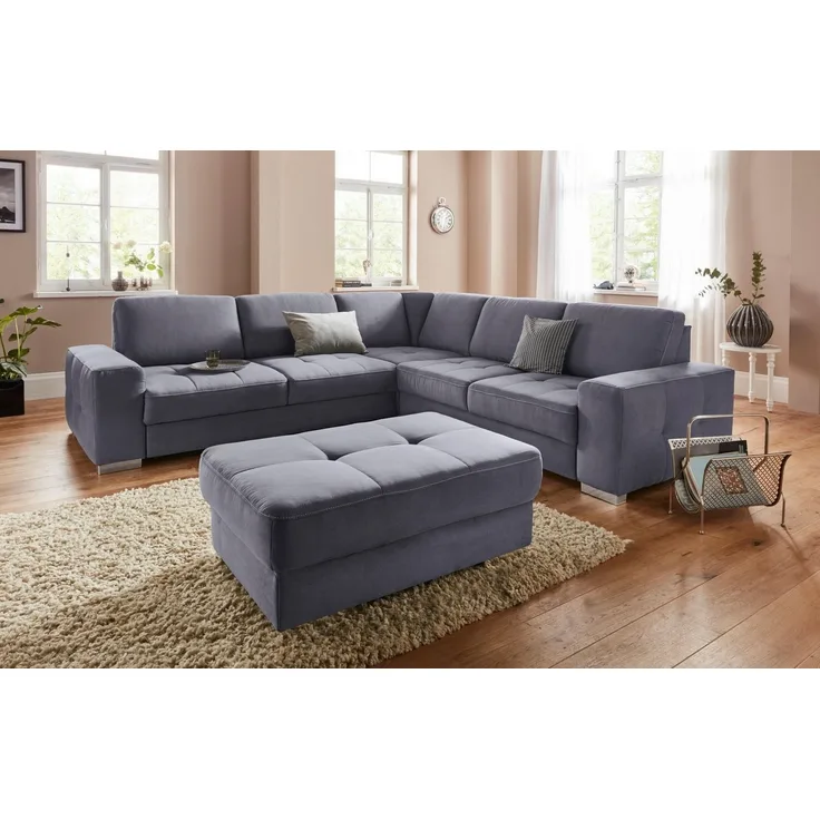 sit&more Ecksofa Santorini L-Form, mit Federkern und Sitztiefenverstellung, wahlweise mit Bettfunktion
