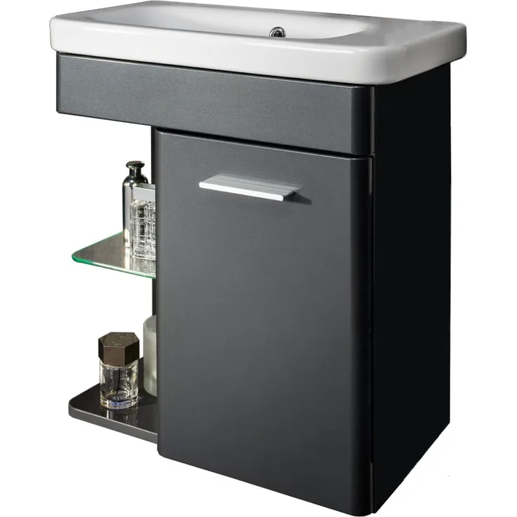 LANZET K8 Gäste WC Set 60 cm Anthrazit