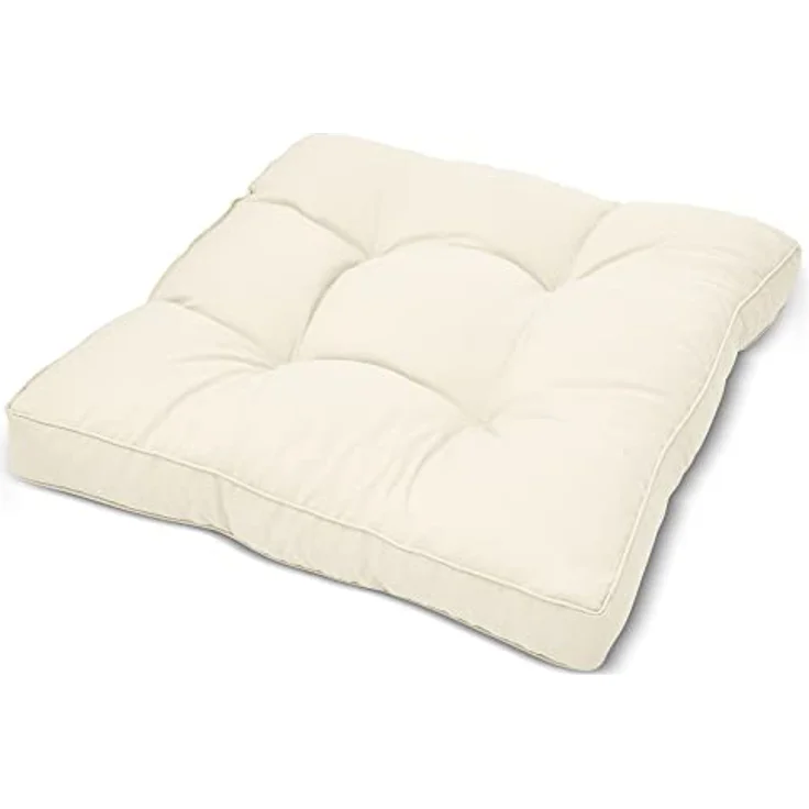 Beautissu Loungekissen Xluna Sitz Natur, 40 x 40 x 10 cm – Bild 2