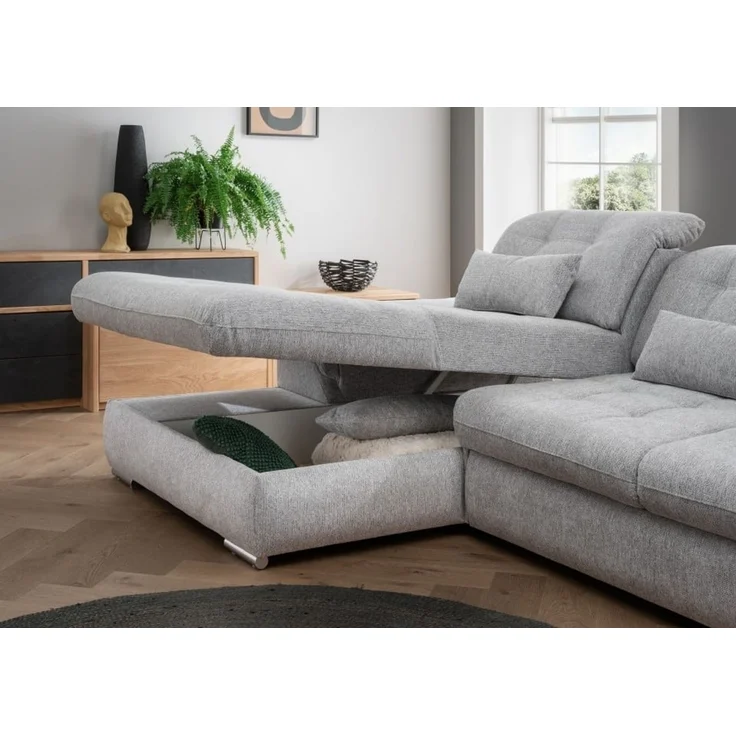 Benformato Sofa Rigatti: Komfortables Mikrofaser-Sofa mit Sitztiefenverstellung, verstellbaren Kopfstützen und Schlaffunktion - In zwei Farben wählbar – Bild 4