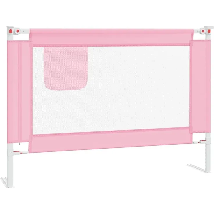 vidaXL Kleinkind Bettschutzgitter Bettgitter Kinderbettgitter Babybettgitter Gitter Kinderbett Babybett Rausfallschutz Rosa 90x25 cm Stoff