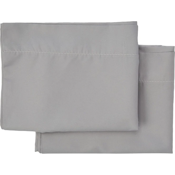Kissenbezüge, extra weiche Mikrofaser, hypoallergen, Set mit 2 Kissenbezügen 120X40 cm Hellgrau