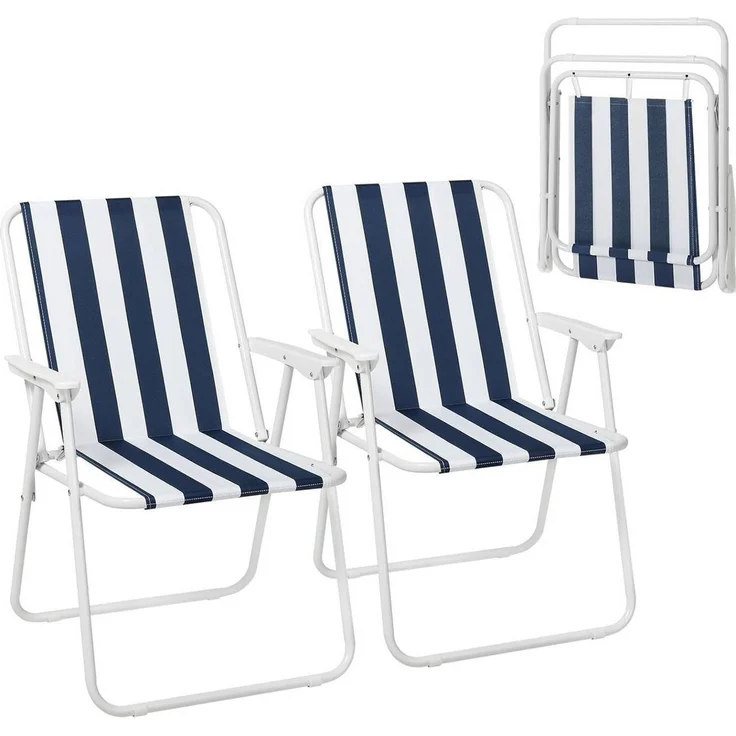 Woltu Campingstuhl (2 St), Angelstuhl Ultraleichter, mit Armlehnen, klappbar – Bild 1