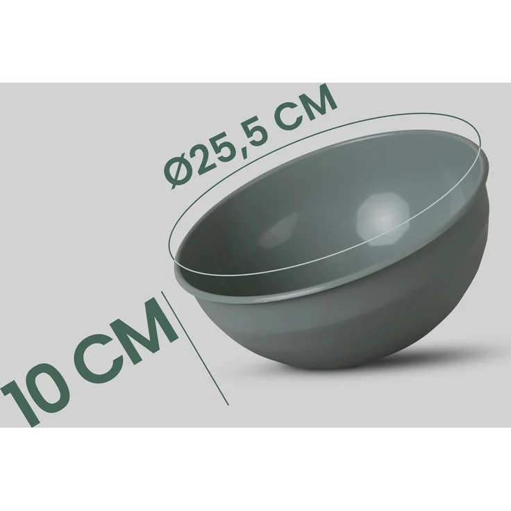 Kunststoff Schüssel Plastikschüssel - BPA Frei ( Ø25,5cm ) Grün 1er-Pack – Bild 2