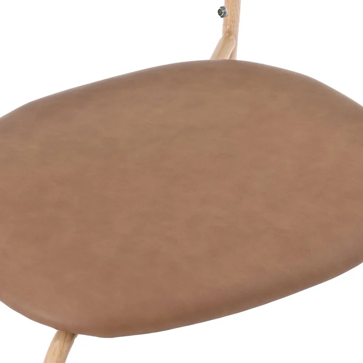 Merax 4er set Esszimmerstuhl, Freizeitstuhl mit vier Stützbeinen aus Metall, Rattan-Freizeitstuhl, Wohnzimmer- und Schlafzimmerstuhl, Braun – Bild 10