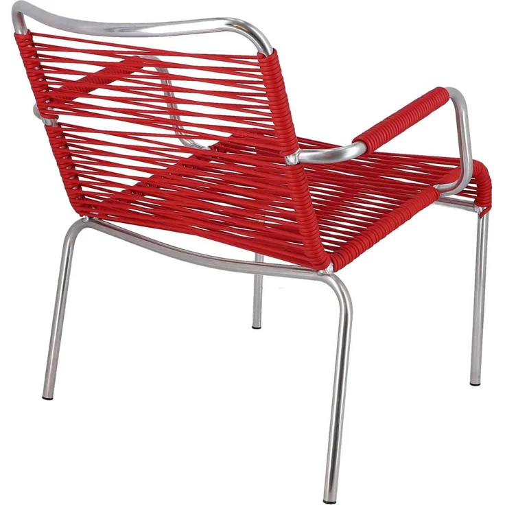 Outdoor Sessel Fiam Mya Lounge Spaghetti aus Aluminium rot – Bild 5