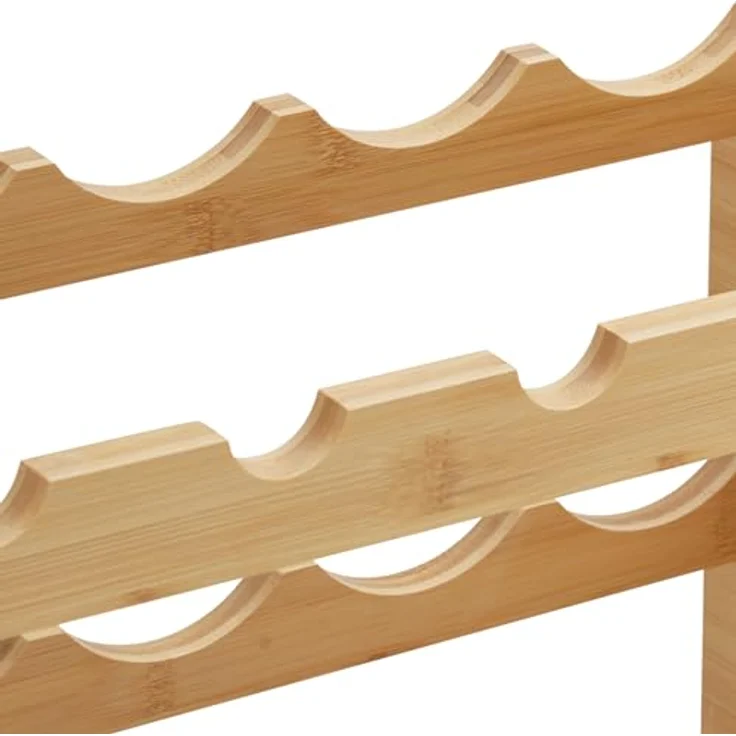 GarveeHome Weinregal Wein Regal Bambus Stapelbar Flaschenregal Flaschenständer AA-Qualität Ohne Schrauben, Platzsparend Für Keller, Bar, Küche & Esszimmer – Bild 8