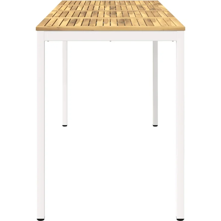 vidaXL Gartenbar-Tisch NAARDEN Weiß gewaschen 196 x 80,5 x 105 cm 901791 – Bild 4