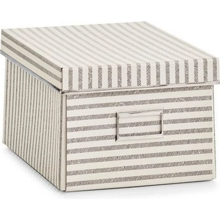Zeller Present Aufbewahrungsbox 'Stripes', Pappe, beige – Bild 1