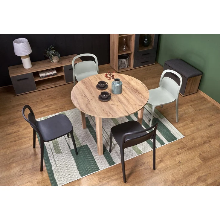 designimpex Esstisch Design Esstisch rund HA-400 ausziehbar Tisch Esstisch 102 - 142cm – Bild 3