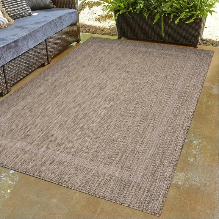 Carpettex Outdoorteppich Unicolor - Einfarbig, Läufer, Höhe: 5 mm, Teppich Wetterfest Balkon Küchenteppich Flachgewebe Sisaloptik – Bild 1