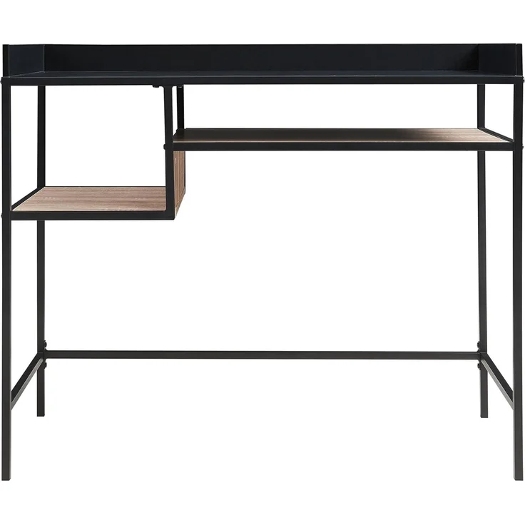 Schreibtisch Belana 100x43x82 cm Schwarz/Eicheoptik [en. casa] – Bild 6