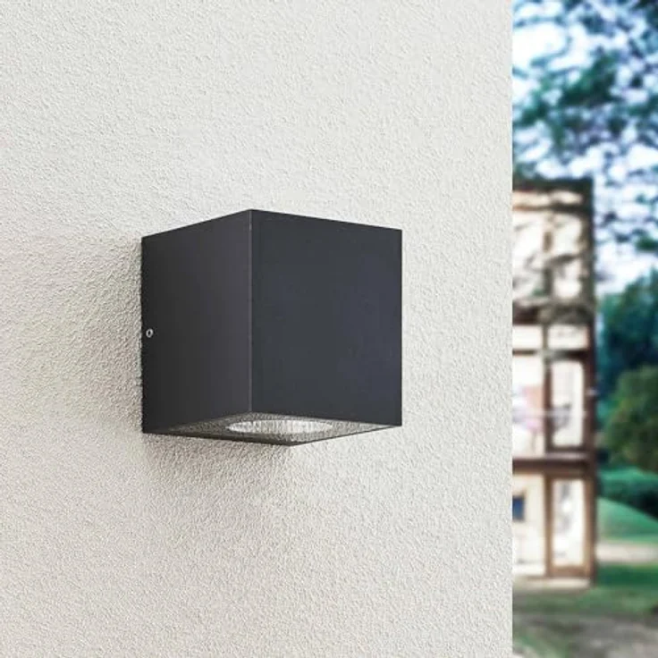 Arcchio LED Wandleuchte Tassnim, 2-flammig, schwarz, Aluminium, IP65, Außenwandleuchte für Terrasse und Garten – Bild 4