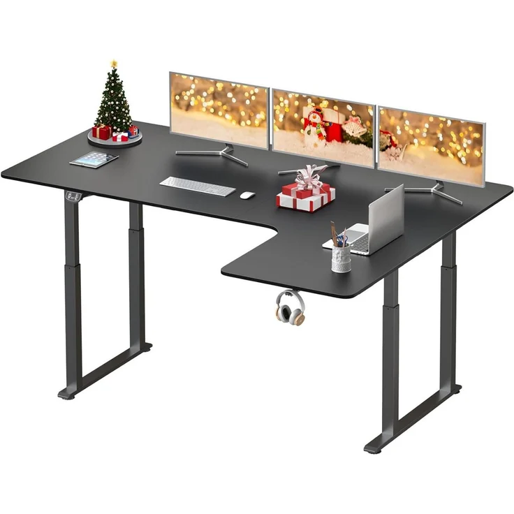 Dripex Eckschreibtisch Elektrisch Höhenverstellbar 180x110 L-form Schreibtisch Standing Desk – Bild 1