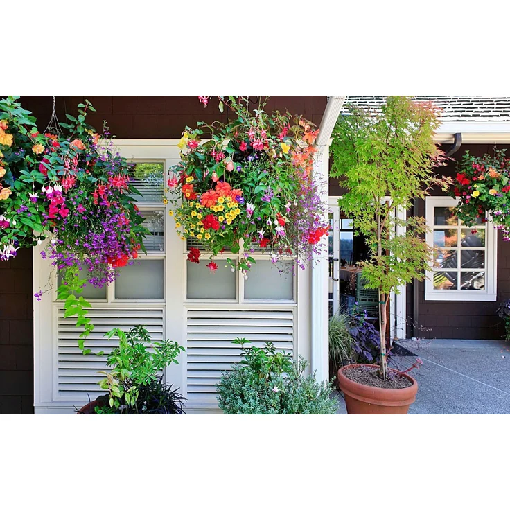 6 x Blumentopf Hngetopf Pflanztopf Hngetpfe Blumen Topf Krutertopf Zink – Bild 2