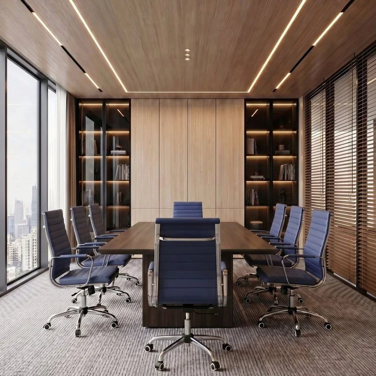 UEV Stuhl Schreibtischstuhl ergonomisch, Drehstuhl mit Rollen (Bis 150kg, Konferenzstühle, Büro-Gästestuhl), Höhenverstellbar,Wippfunktion,Metallrahmen,Gepolstert Kunststoff – Bild 4