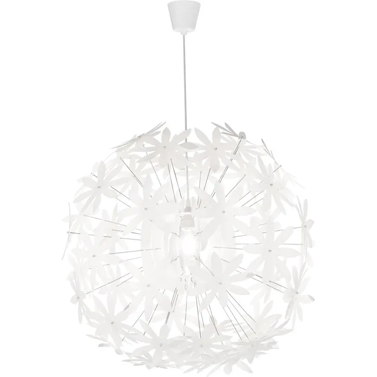 Hängeleuchte, Blüten Design, weiß, 60 cm