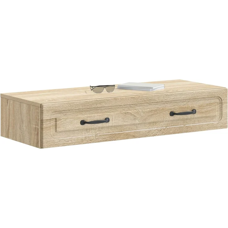 vidaXL Wandmontierter Beistelltisch Sonoma-Eiche 87,5 x 34,5 x 17 cm 899347 – Bild 2