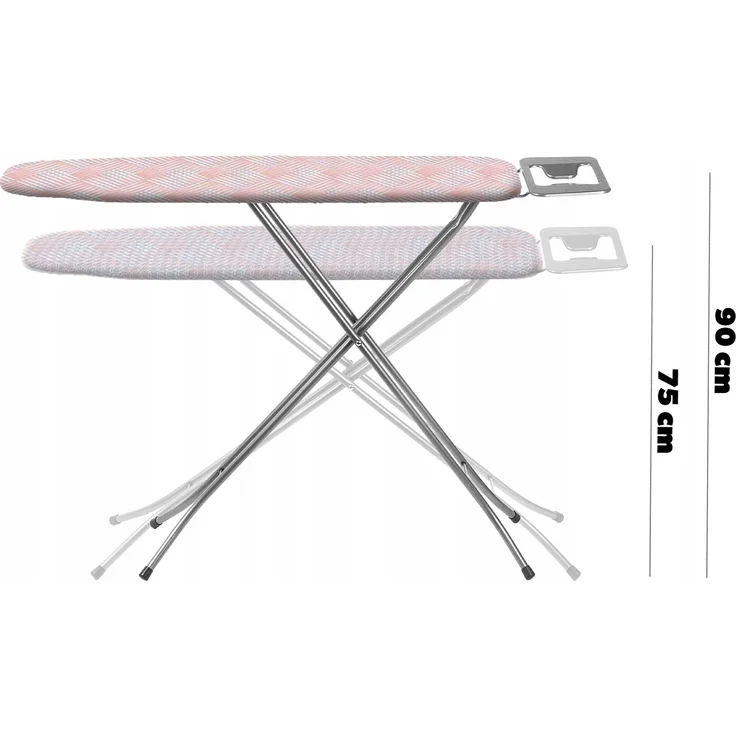 KADAX Tischbügelbrett 110x30cm - Stabiler Bügeltisch für Dampfbügelstation, klappbar, höhenverstellbar, mit hitzebeständiger Bügeleisenablage – Bild 3