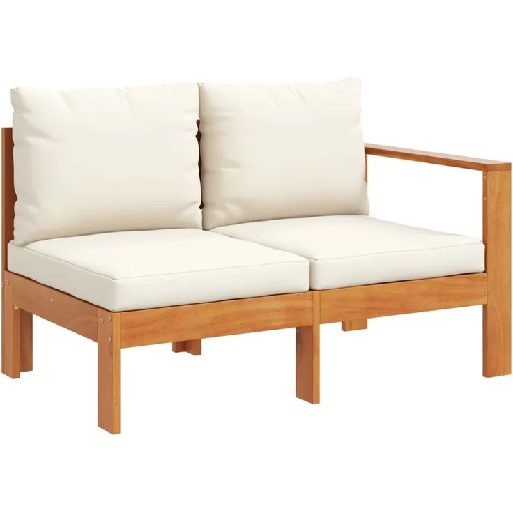 vidaXL Gartensofa mit 1 Armlehne 2-Sitzer Massivholz Akazie 367624