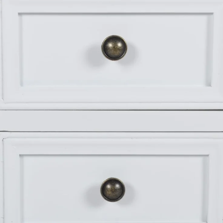 vidaXL Nachttisch mit 2 Schubladen MDF Weiß 60637 – Bild 4