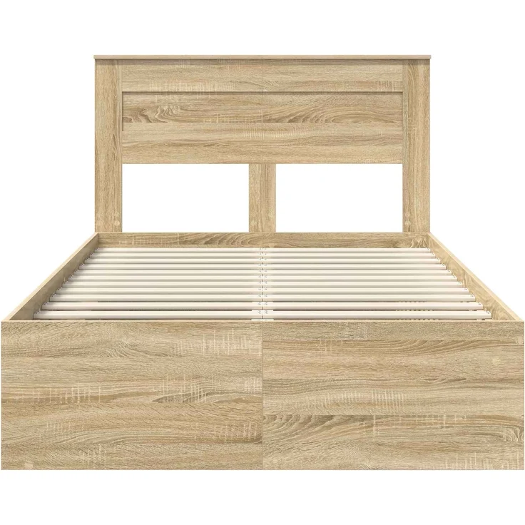 vidaXL Bettrahmen Sonoma 120 x 200 cm Massives Kiefernholz 3409785 – Bild 6