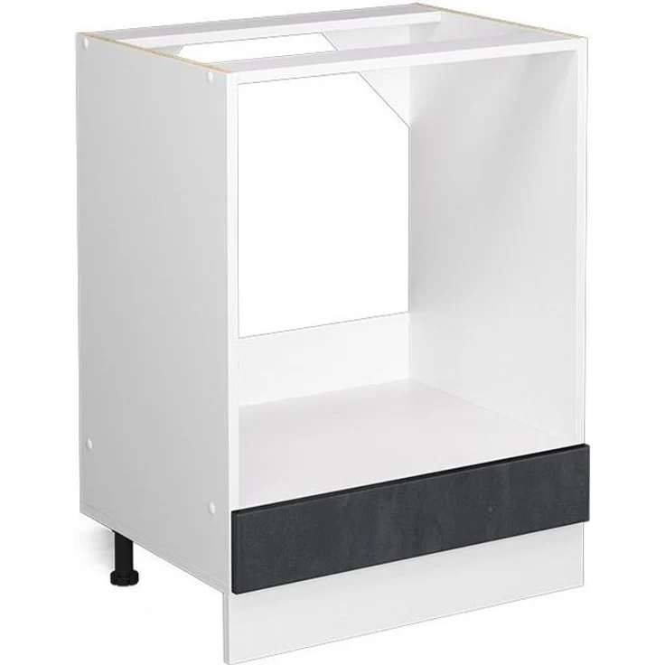 Herdumbauschrank R-Line Schwarz Beton 60 cm ohne Arbeitsplatte Vicco – Bild 5