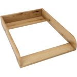 regalik Wickelaufsatz für Hemnes von IKEA, Wickeltischaufsatz für 50 cm Kommoden, Abnehmbar Wickelkommode aufsatz, Abgerundeten Frontplatten, Oak, 72x54 cm
