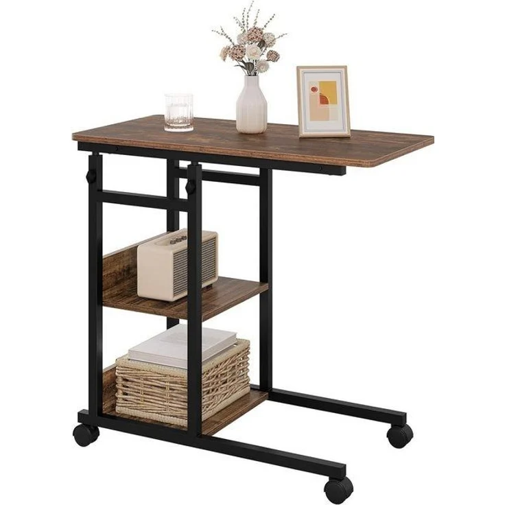 Woltu Beistelltisch, C-förmig höhenverstellbar, mit Rollen – Bild 4