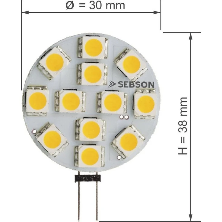SEBSON LED-Leuchtmittel LED Lampe G4 2.5W - GU4 Stiftsockel 12V DC, Leuchtmittel - 4er Pack – Bild 2