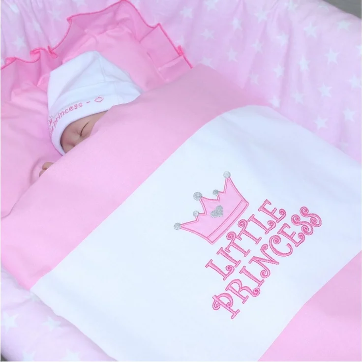 Primawela Babybettwäsche Kinderwagenset Baby Bettwäsche für Kinderwagen Bezüge Decke Kissen, 2 teilig – Bild 3