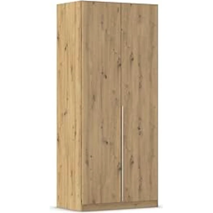 Rauch Möbel Alabama, Kleiderschrank für Schlafzimmer, Kinderzimmer, Wohnzimmer, Garderobe, Flur, 2-türig, mit Zubehör Basic, Farbe Eiche Artisan, Holz, Breite 91 cm – Bild 2