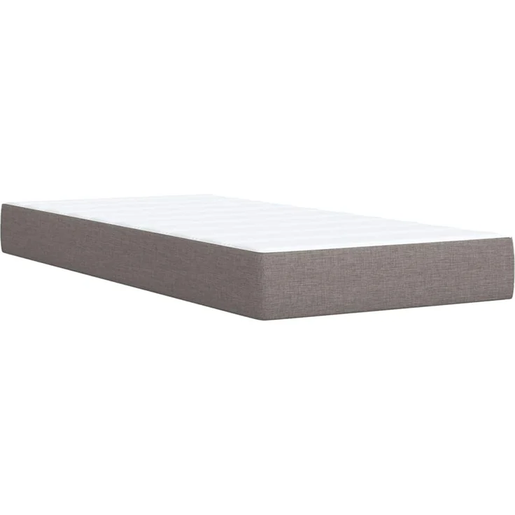 vidaXL Boxspringbett mit Matratze Taupe 100x200 cm Stoff 3294285 – Bild 12