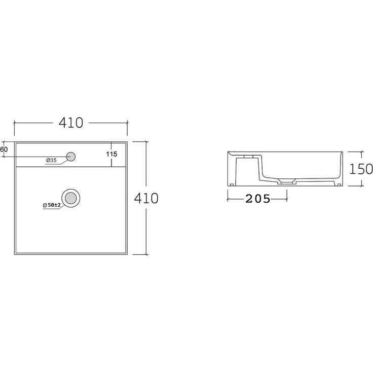 Vente-unique - Hängender Badezimmer-Unterschrank gerillt mit Fächern und Doppel-Aufsatz-Waschbecken quadratisch – Rosa – B140 cm – SATARA – Bild 8