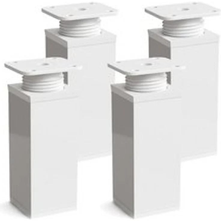 sossai® Möbelfuß Design-Möbelfüße, 4er & 8er Set, höhenverstellbar MFV1, Farbe: Weiß, (4-St), Farbe: Weiß – Bild 6