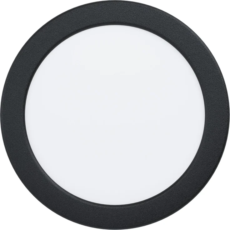 EGLO connect.z Smart-Home LED Bad-Einbaustrahler Fueva 6-Z, flach, Ø 16,6 cm, ZigBee, App und Sprachsteuerung Alexa, RGB, warmweiß-kaltweiß, dimmbar, Metall Einbauspot schwarz, IP44 – Bild 1