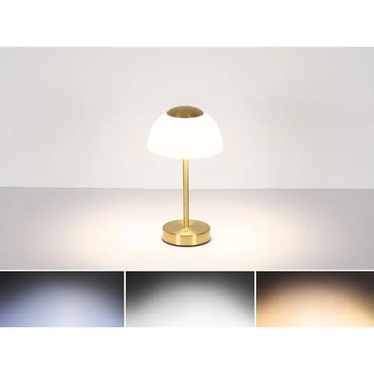 GLOBO Lighting Tischleuchte Sarima, dimmbare Klemmleuchte mit Touchdimmer, gold, 15x31 cm – Bild 4