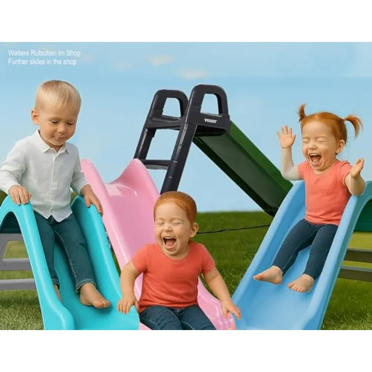 Jamara 460501 'Funny Slide' Rutsche, 145 x 59 x 79 cm, ab einem Jahr, rot – Bild 8