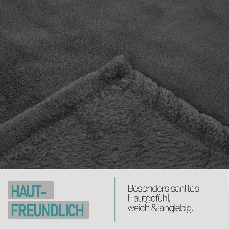 Kuscheldecke mit Ärmeln Anthrazit – Bild 6