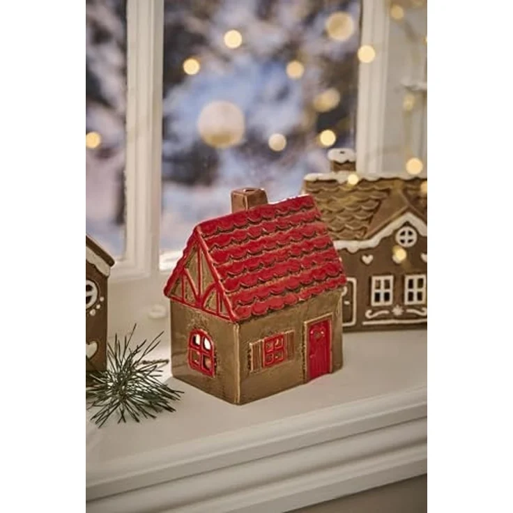 Ib Laursen Lichterhaus Teelichthalter Teelichthaus Rot Braun Stillenat 27652-14 – Bild 2