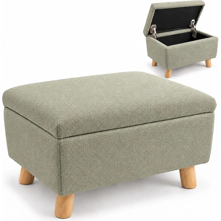Relaxdays Fußhocker mit Stauraum – Bild 1
