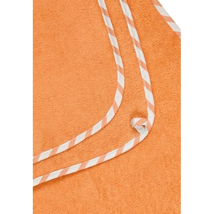 Sterntaler Kapuzenbadetuch Bär Bo, Baby-Badetuch mit Kapuze, saugfähige Baumwolle, süße Applikation, weich und pflegeleicht, 80×80×0,5 cm, leuchtorange – Bild 6