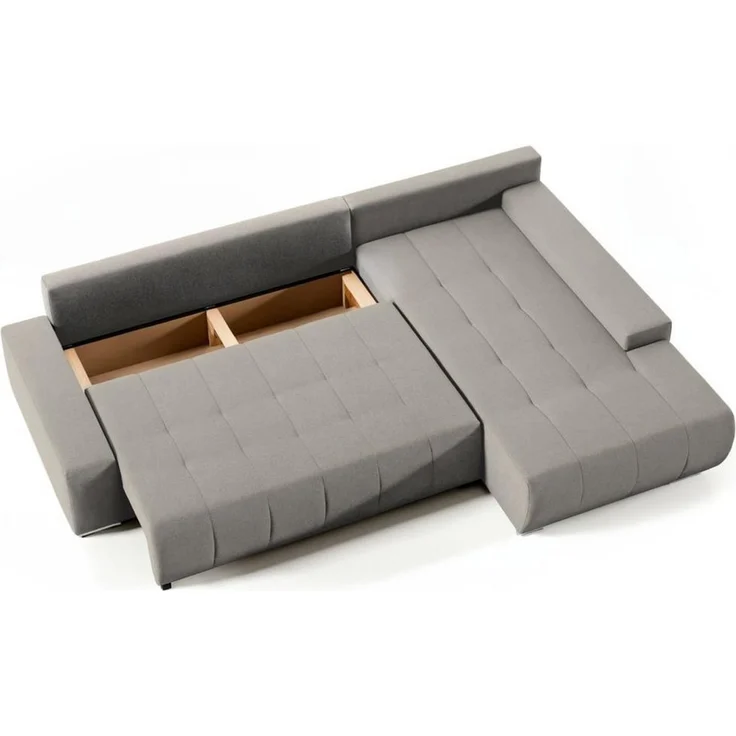 Beautysofa Ecksofa Draco L mit Schlaffunktion, in pflegeleichten Stoffen, Bettkasten – Bild 2